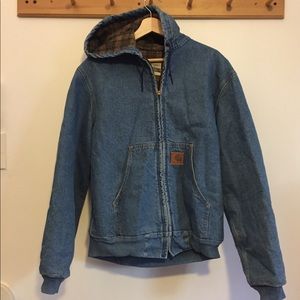 Carhartt medium denim jacket with flannel lining